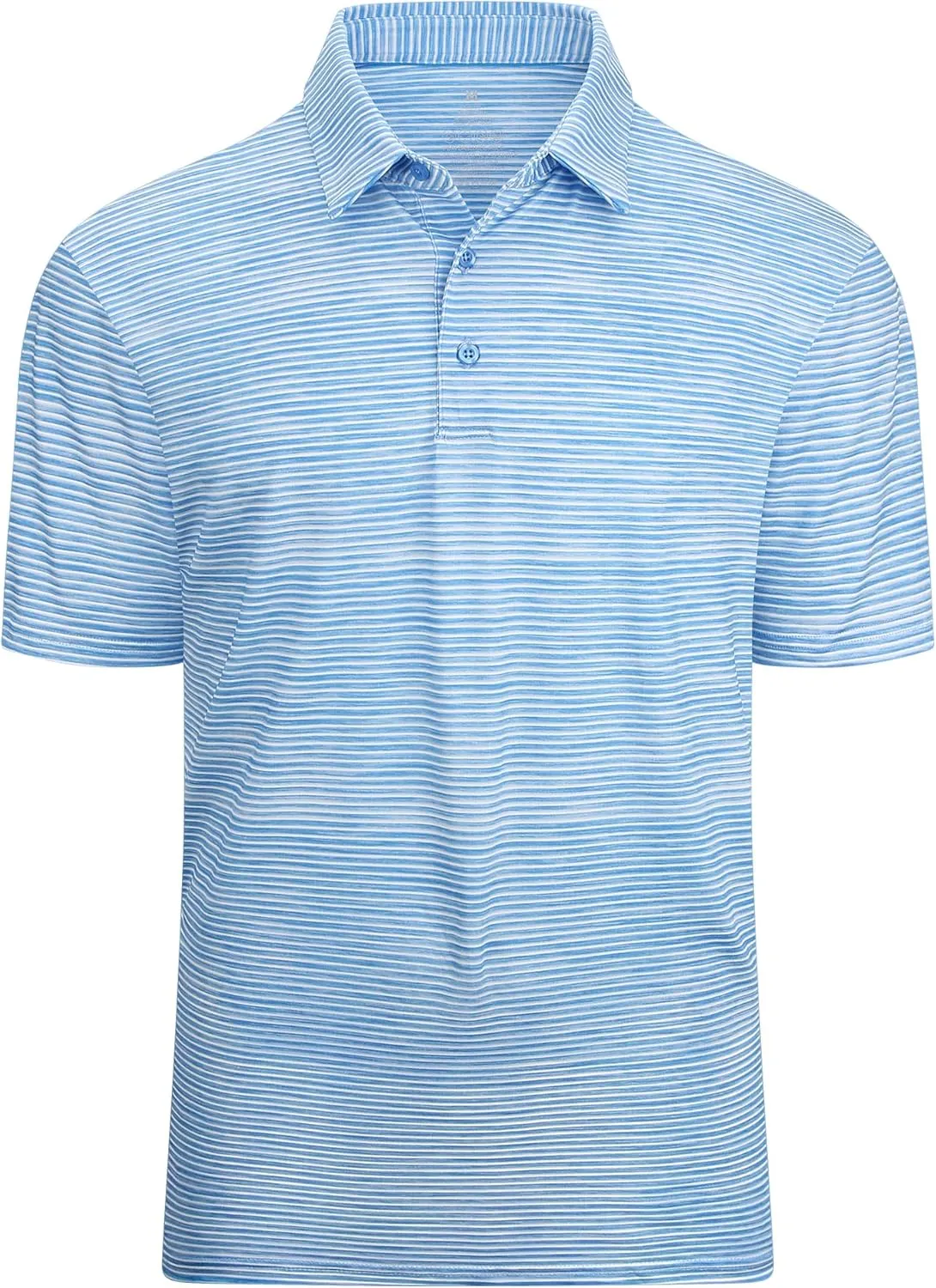 Alex Vando Mens Striped Golf Shirt Moisture Wicking Quick-Dry Sports Polo Shirts