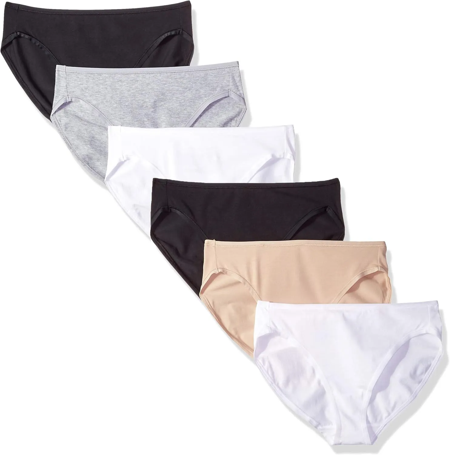 Amazon Essentials Women's Cotton High Leg Brief Underwear (Available in Plus Size), Multipacks