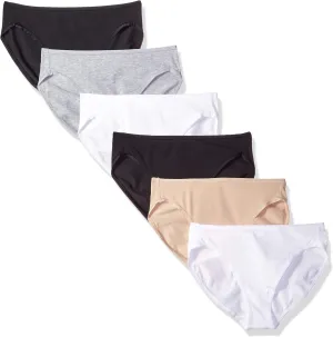 Amazon Essentials Women's Cotton High Leg Brief Underwear (Available in Plus Size), Multipacks