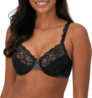 Bali Women's Lace Desire Underwire Bra, Full-Coverage Lace Bra with Underwire Cups