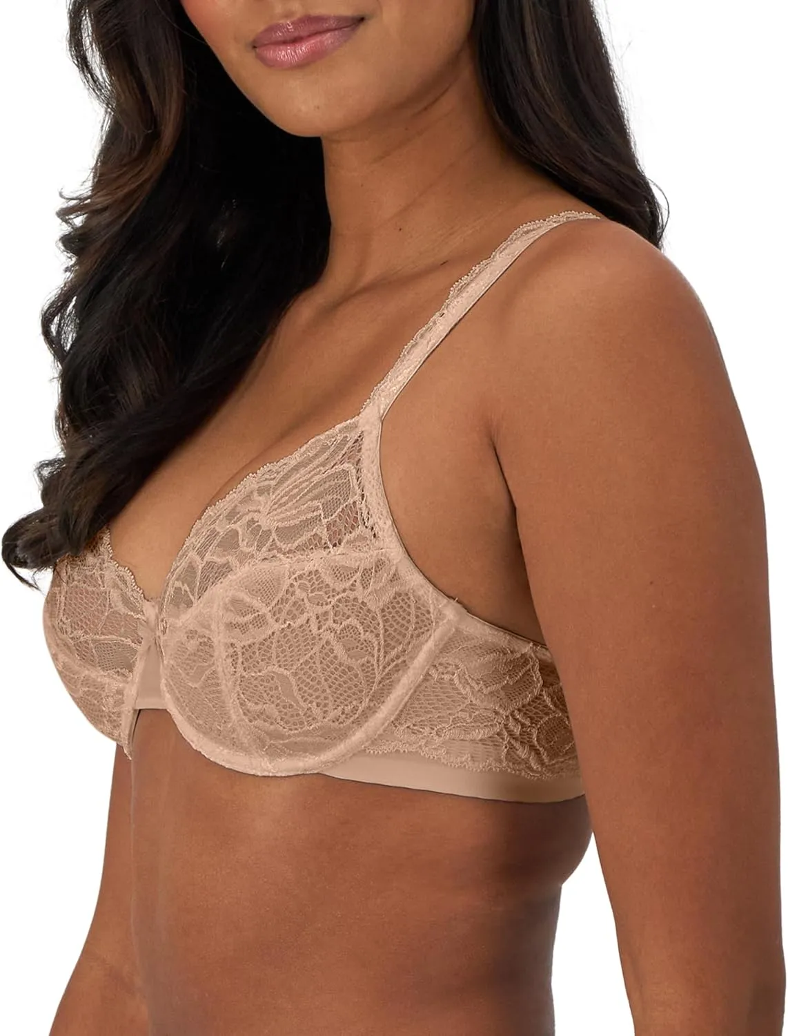 Bali Women's Lace Desire Underwire Bra, Full-Coverage Lace Bra with Underwire Cups