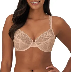 Bali Women's Lace Desire Underwire Bra, Full-Coverage Lace Bra with Underwire Cups