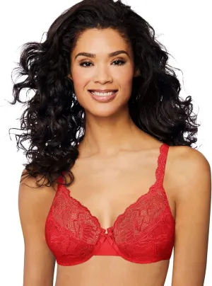 Bali Women's Lace Desire Underwire Bra, Full-Coverage Lace Bra with Underwire Cups