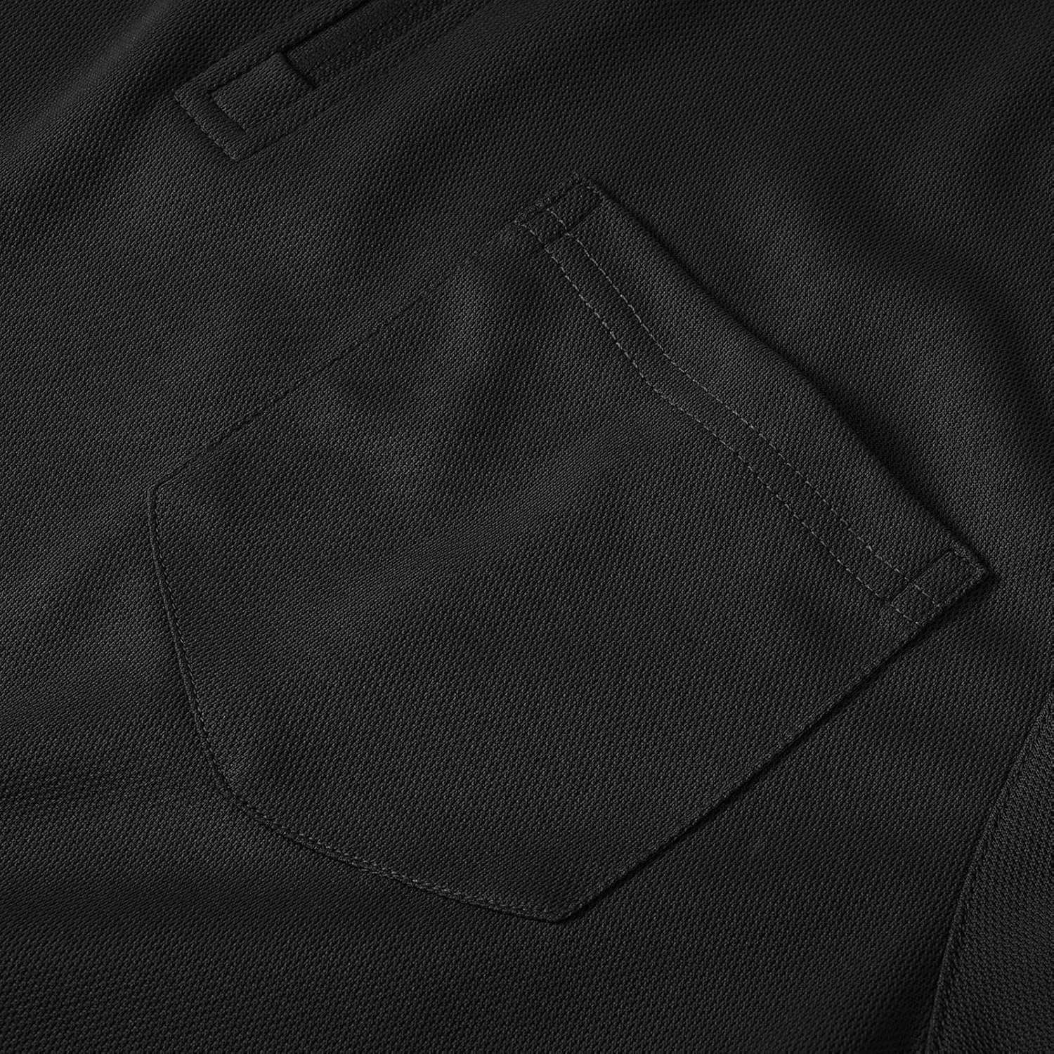 BASUDAM Men's Zippered Polo Shirts with Pocket Quick Dry Short Sleeve Active Performance