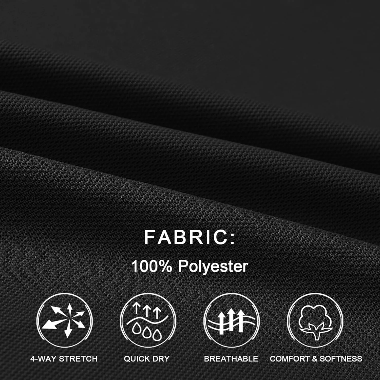 BASUDAM Men's Zippered Polo Shirts with Pocket Quick Dry Short Sleeve Active Performance