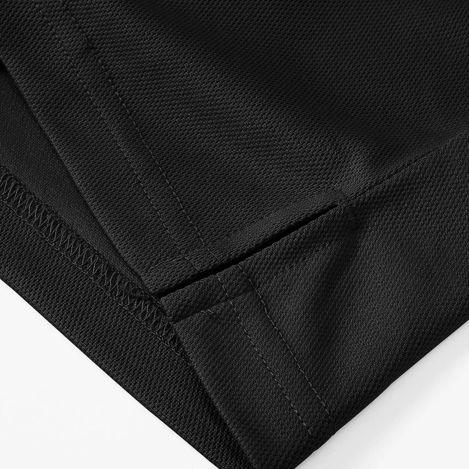 BASUDAM Men's Zippered Polo Shirts with Pocket Quick Dry Short Sleeve Active Performance
