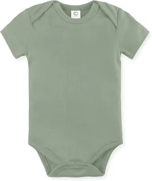 Colored Organics Unisex Newborn 100% Organic Cotton Bodysuit - Short Sleeve Infant One Piece - Baby Boy and Girl Clothing