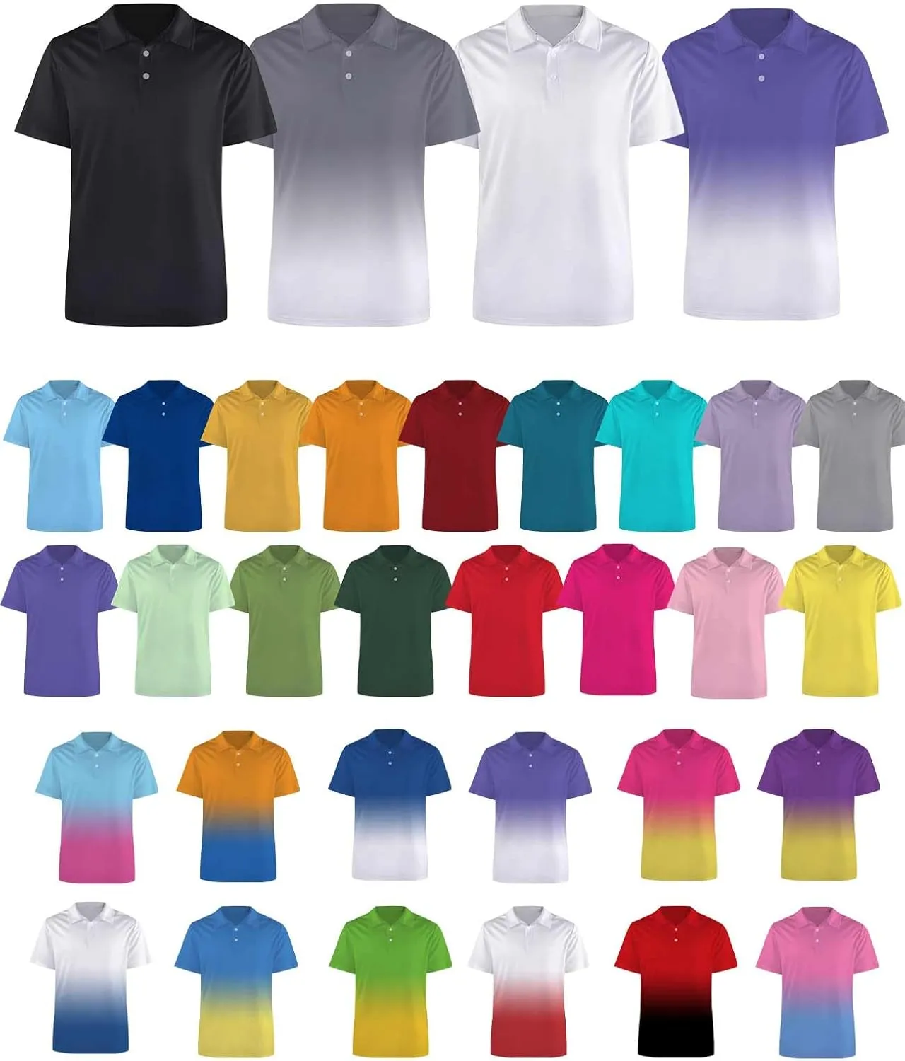 Custom Polo Shirts for Men Design Your Own Personalized Logo Text Golf Shirt Short Sleeve Customized