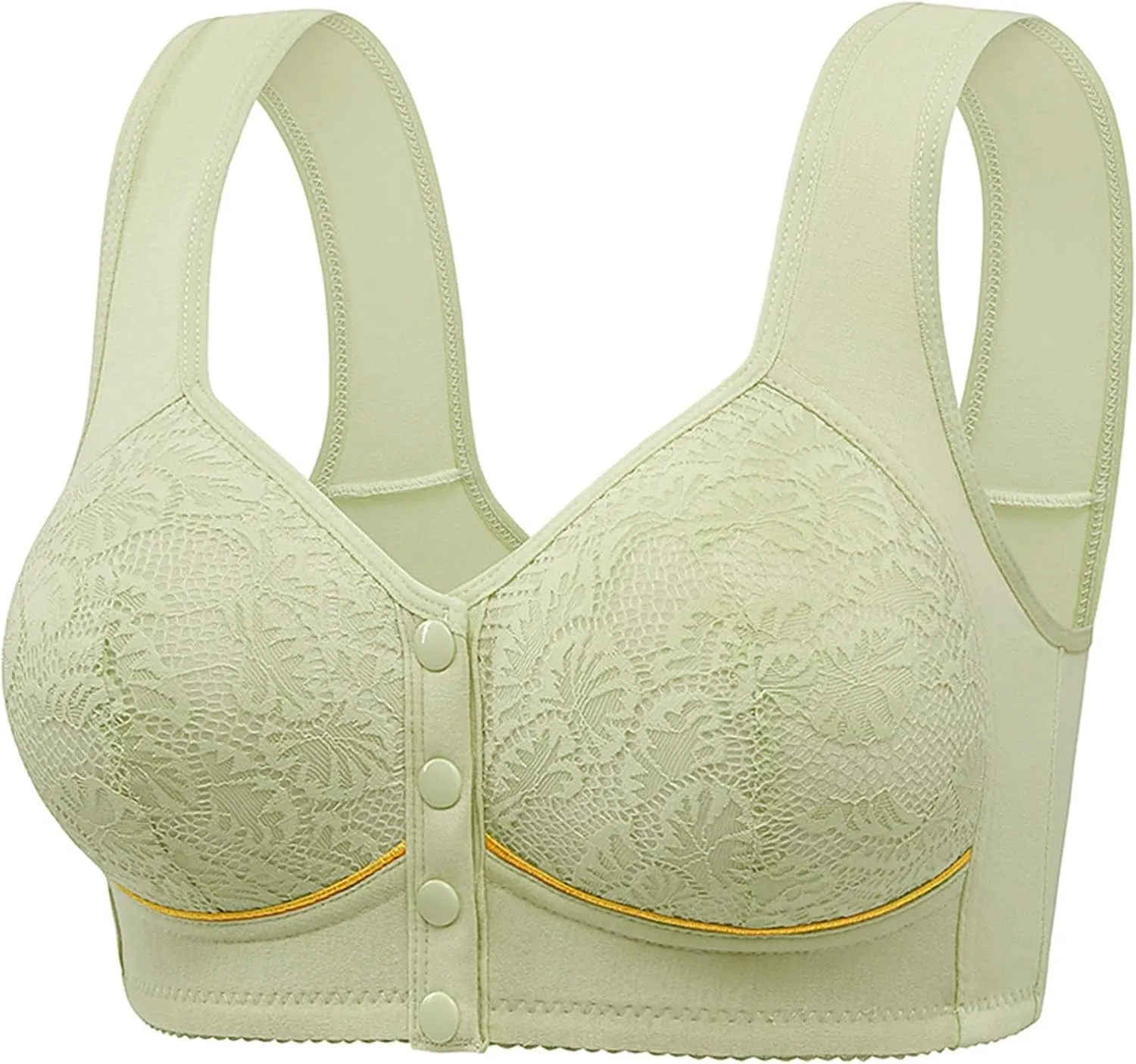 Daisy Bras for Women Comfort Cotton Full Coverage Bra Smoothing Padded Bralette Wireless Bra with Support and Lift