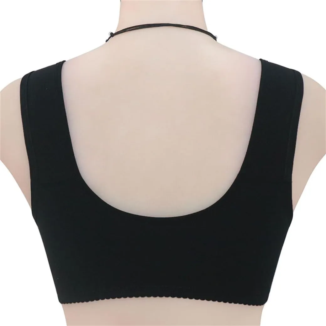 Daisy Bras for Women No Underwire Front Closure Comfort Senior Wireless Snap Closing Bra