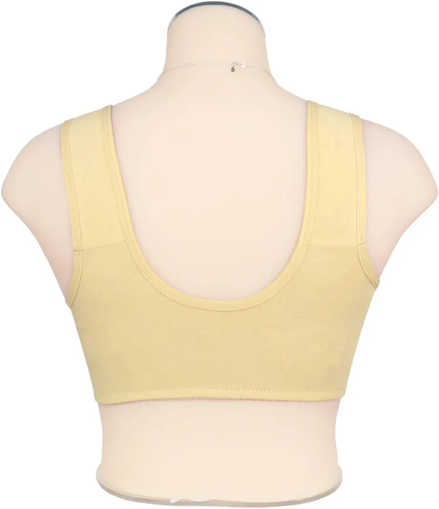 Daisy Bras for Women No Underwire Front Closure Comfort Senior Wireless Snap Closing Bra