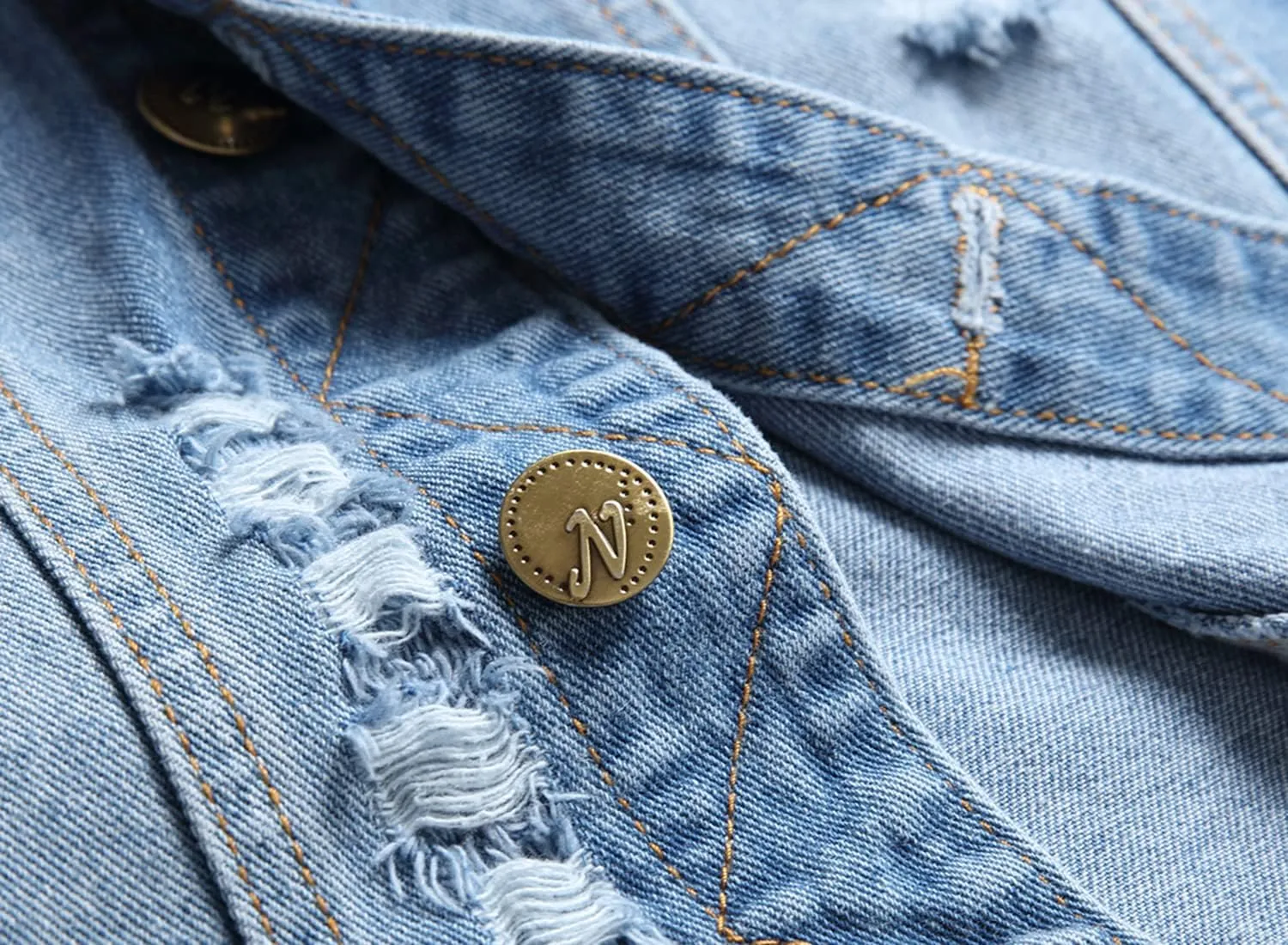 Denim Vest Men Lapel Sleeveless Slim Fit Retro Ripped Casual Jean Vest for Men's
