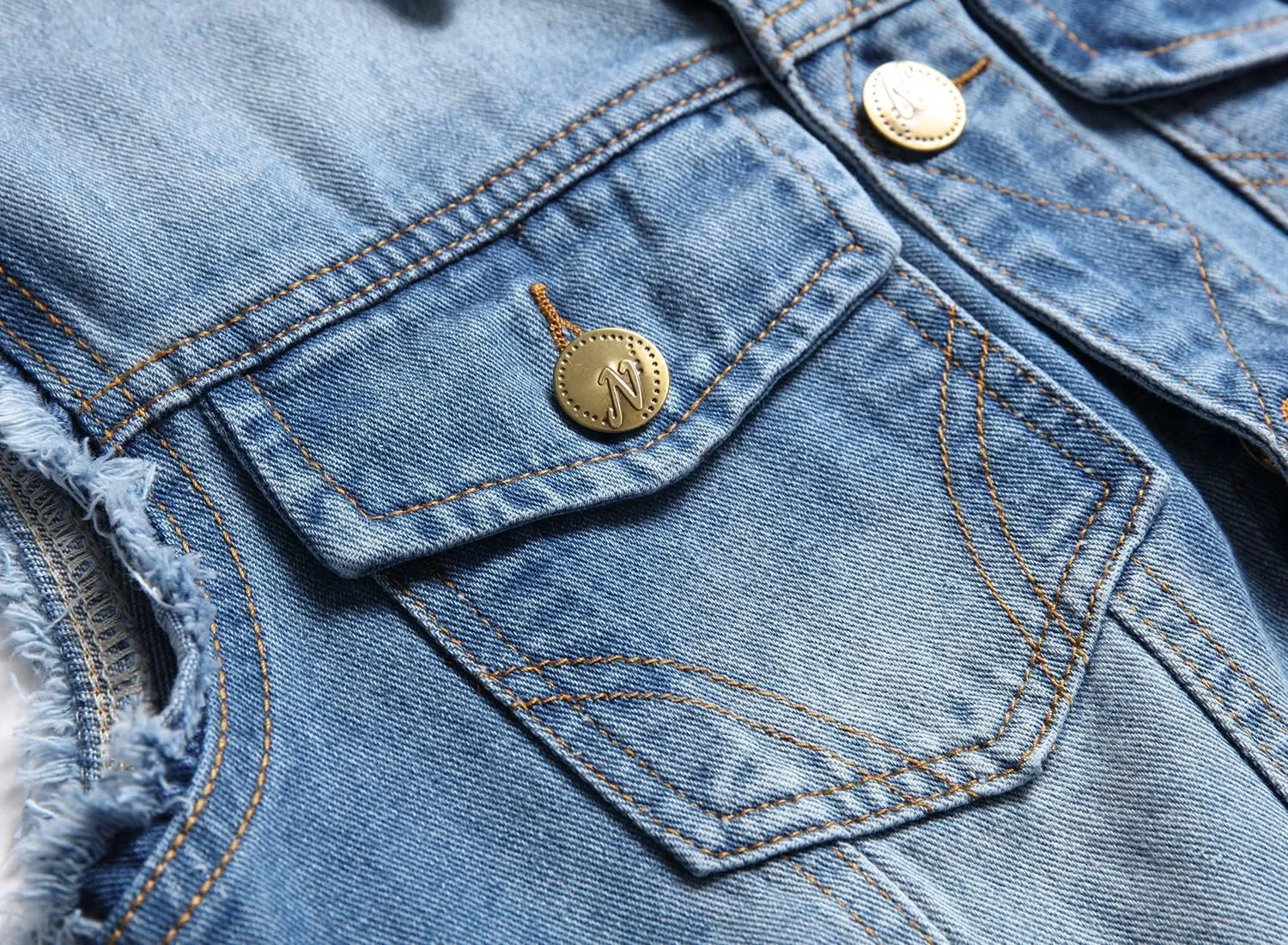 Denim Vest Men Lapel Sleeveless Slim Fit Retro Ripped Casual Jean Vest for Men's