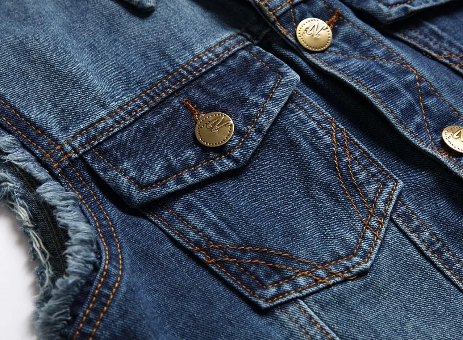 Denim Vest Men Lapel Sleeveless Slim Fit Retro Ripped Casual Jean Vest for Men's