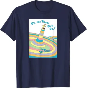 Dr. Seuss Oh the Places You'll Go Book Cover T-shirt T-Shirt