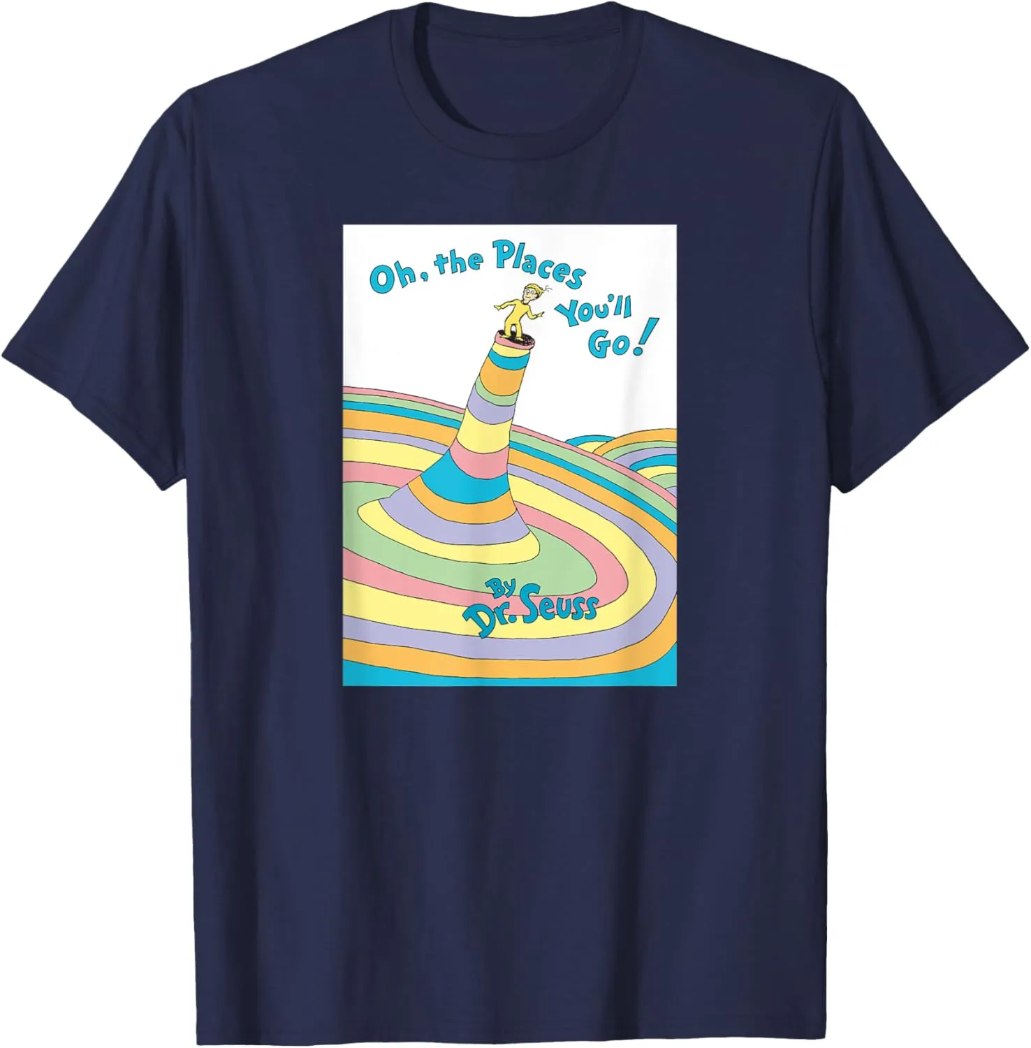 Dr. Seuss Oh the Places You'll Go Book Cover T-shirt T-Shirt