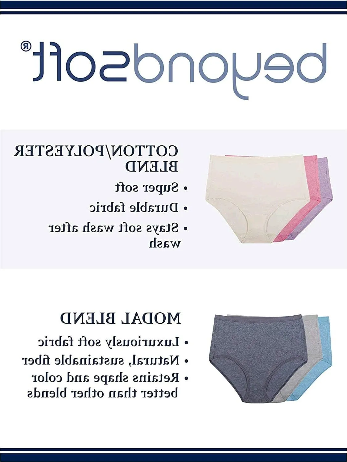 Fruit of the Loom Women's Beyondsoft Underwear, Super Soft Designed with Comfort in Mind, Available in Plus Size
