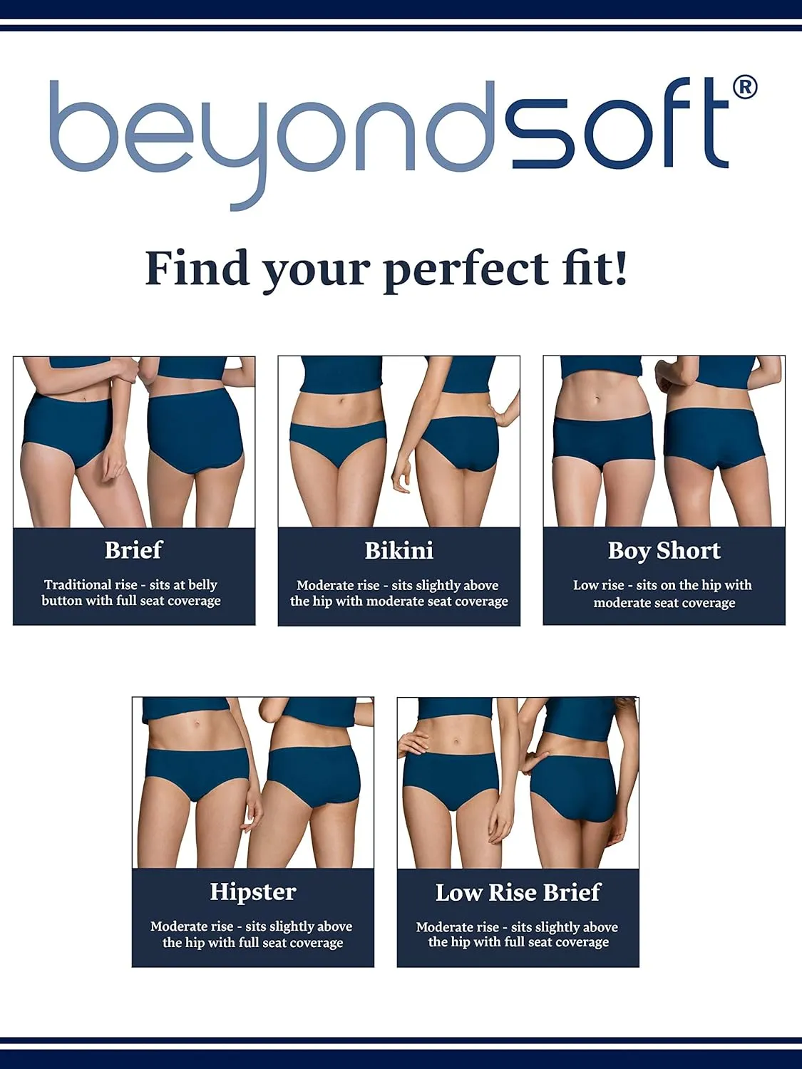 Fruit of the Loom Women's Beyondsoft Underwear, Super Soft Designed with Comfort in Mind, Available in Plus Size