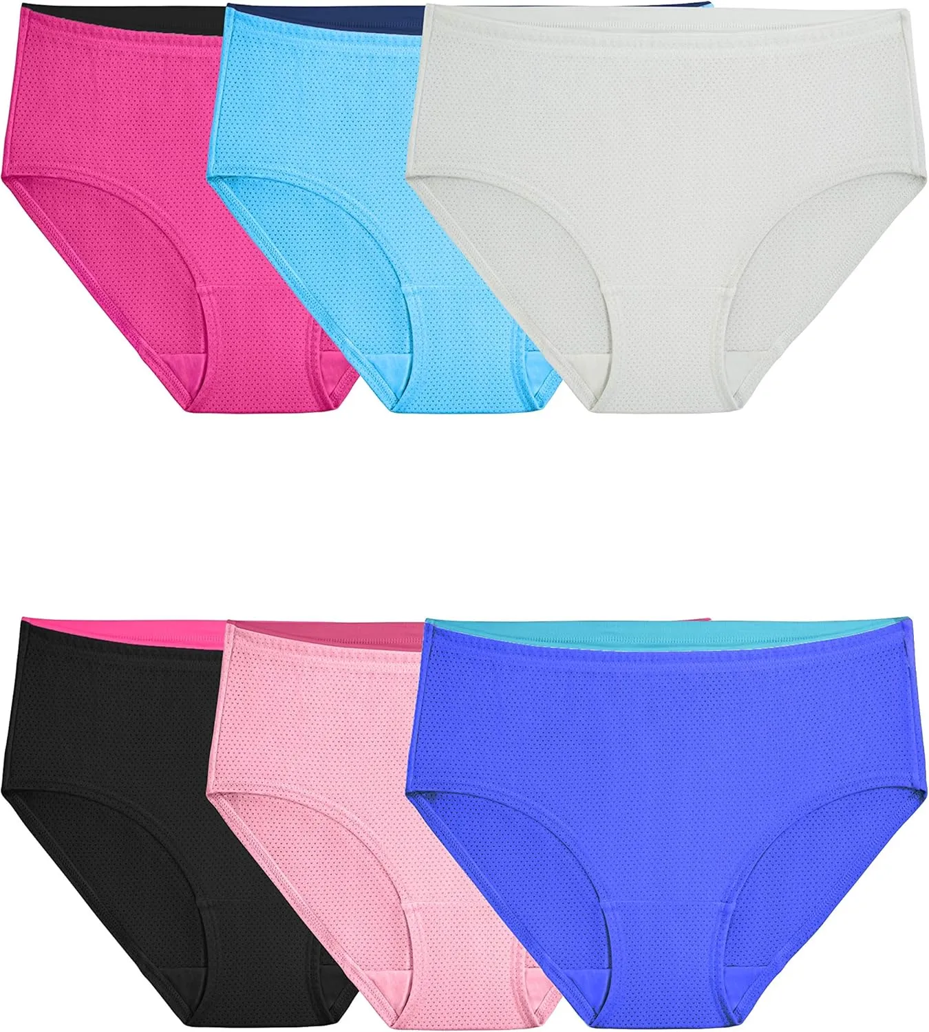 Fruit of the Loom Women's Breathable Underwear, Moisture Wicking Keeps You Cool & Comfortable, Available in Plus Size