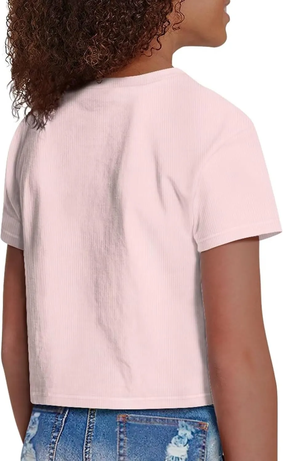Girls Fashion Crewneck Tee Shirts Casual Short Sleeve Crop Top Summer Outfits 5-14 Years Old