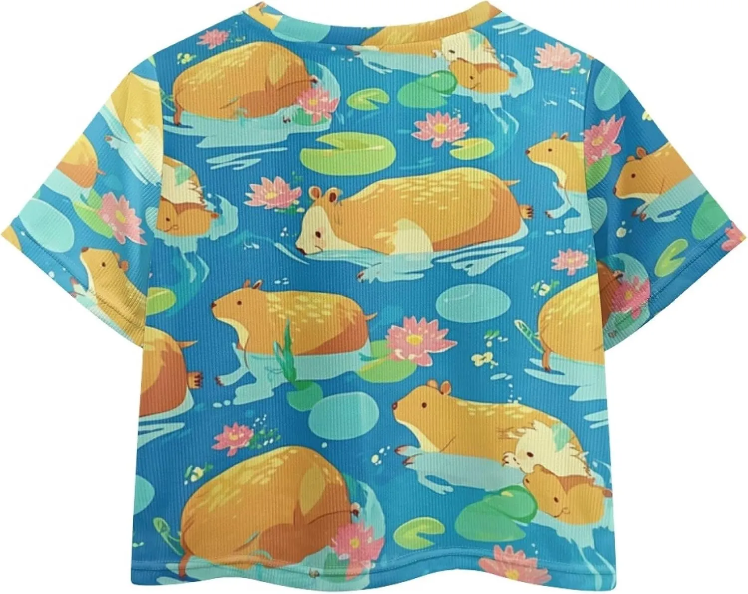 Girls Fashion Crewneck Tee Shirts Casual Short Sleeve Crop Top Summer Outfits 5-14 Years Old