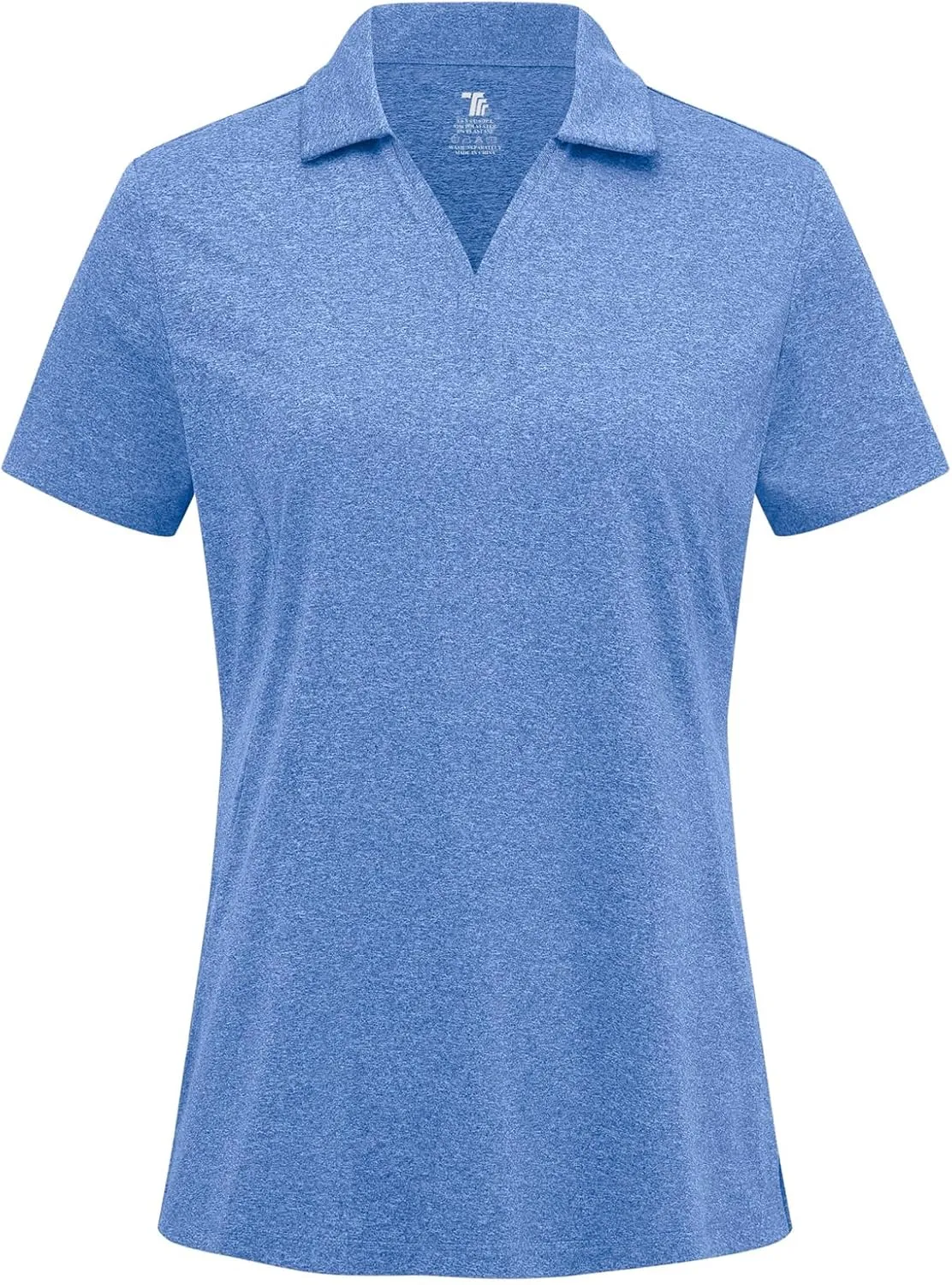 Gopune Women's Short Sleeve Golf Shirts V Neck Collared Tennis Tops Quick Dry UV Protection