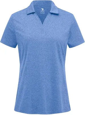 Gopune Women's Short Sleeve Golf Shirts V Neck Collared Tennis Tops Quick Dry UV Protection