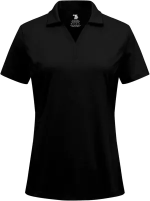 Gopune Women's Short Sleeve Golf Shirts V Neck Collared Tennis Tops Quick Dry UV Protection