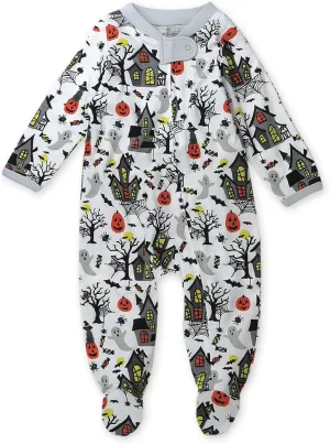 HonestBaby Baby 1-Pack Celebration Sleep & Play Footed One-Piece Pajama Sleeper 100% Organic Cotton, Haunted House
