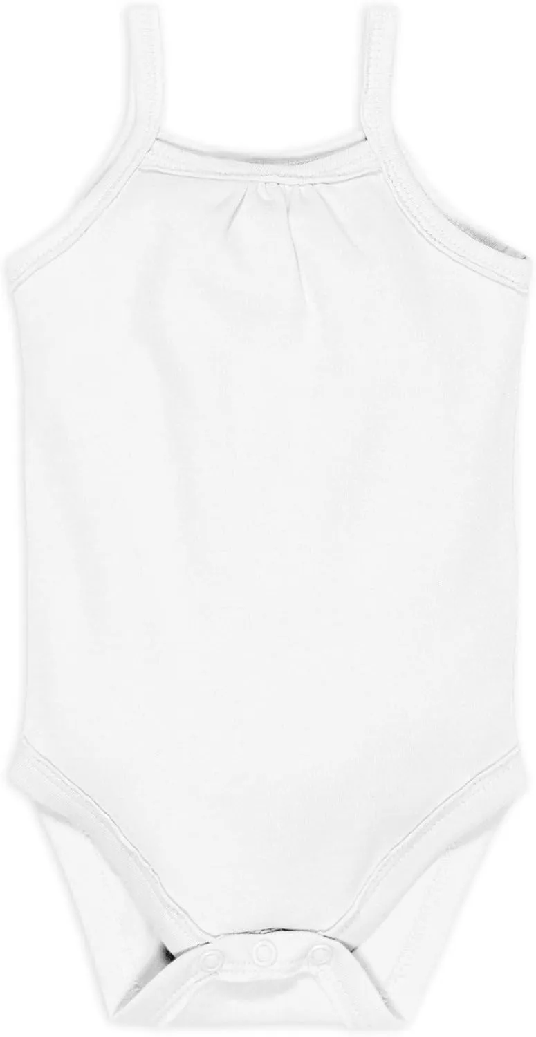 HonestBaby Multipack One-piece Cami Bodysuits 100% Organic Cotton for Baby Girls