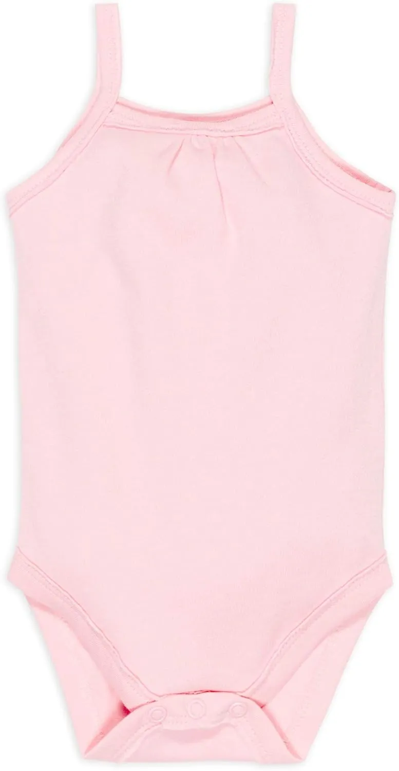 HonestBaby Multipack One-piece Cami Bodysuits 100% Organic Cotton for Baby Girls