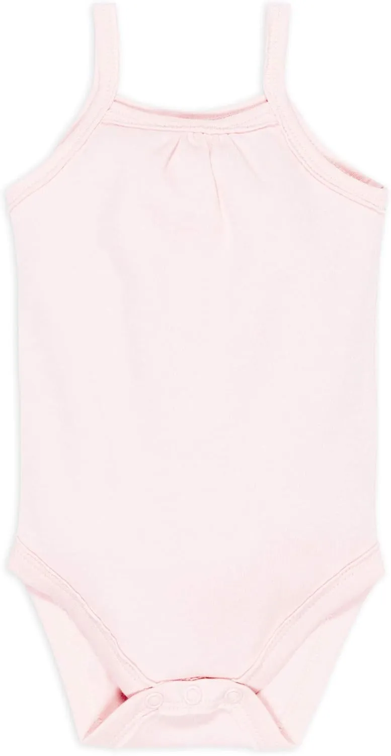 HonestBaby Multipack One-piece Cami Bodysuits 100% Organic Cotton for Baby Girls