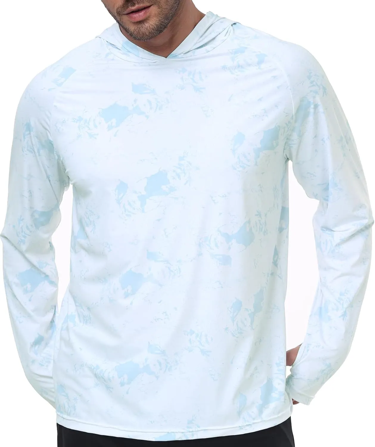 Inno Men's Sun Protection Hoodie UPF 50  Rash Guard Shirt Long Sleeves Quick Dry Outdoor UV SPF Fishing Hiking T-Shirts
