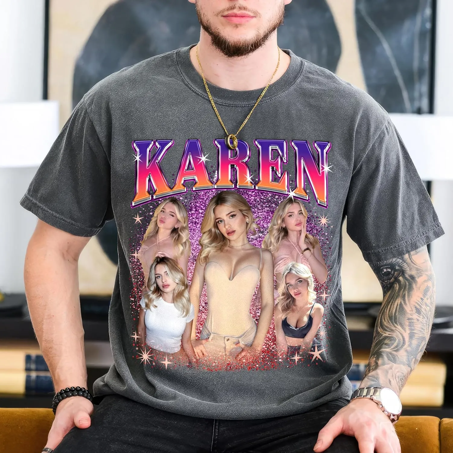 JIX & JOKY Custom Bootleg Rap Tee Shirt for Boyfriend Girlfriend Face Tshirt Custom Vintage Graphic Shirt Gift Idea Christmas