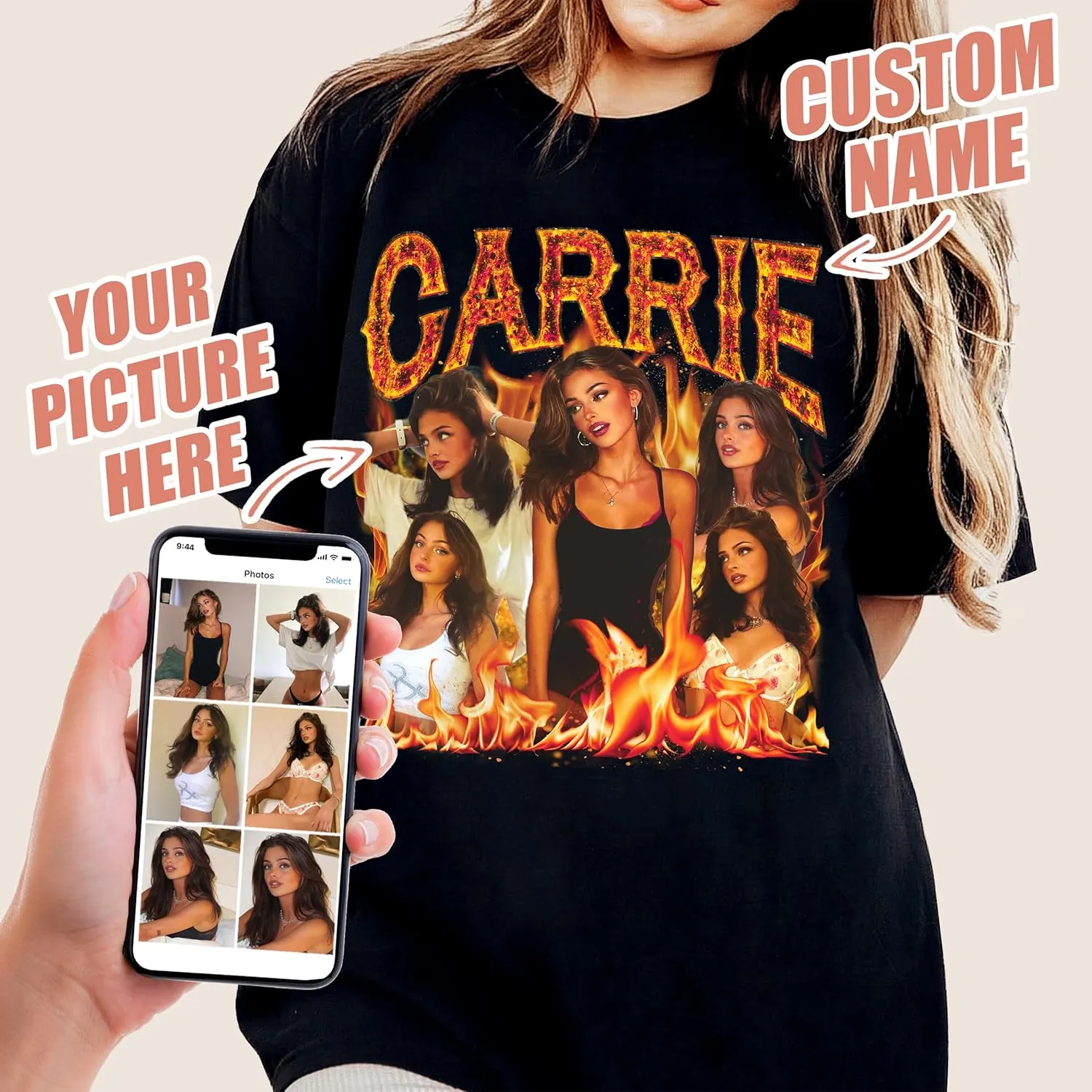 JIX & JOKY Custom Bootleg Rap Tee Shirt for Boyfriend Girlfriend Face Tshirt Custom Vintage Graphic Shirt Gift Idea Christmas