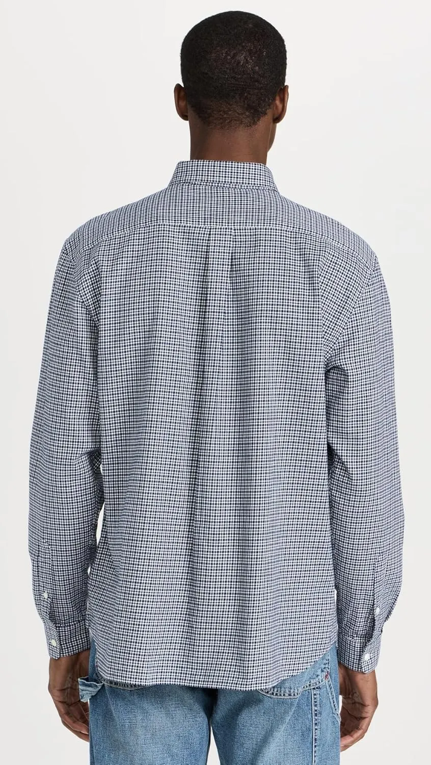 Lacoste Men's Regular Fit Twill Checkered Collared Button Down Shirt