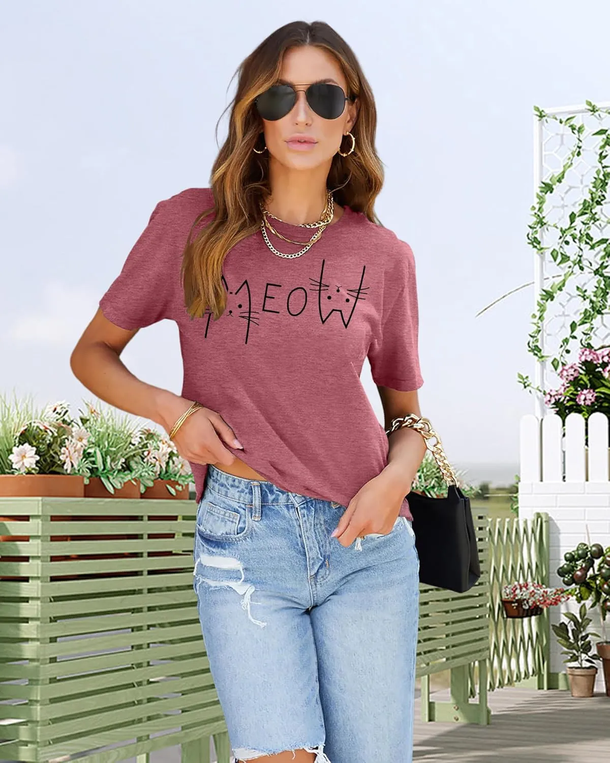 LAZYCHILD Cat Mom Shirts for Women Cat Mama T-Shirts Pet Lover Gifts Shirts Funny Cat Graphic Tees Shirts