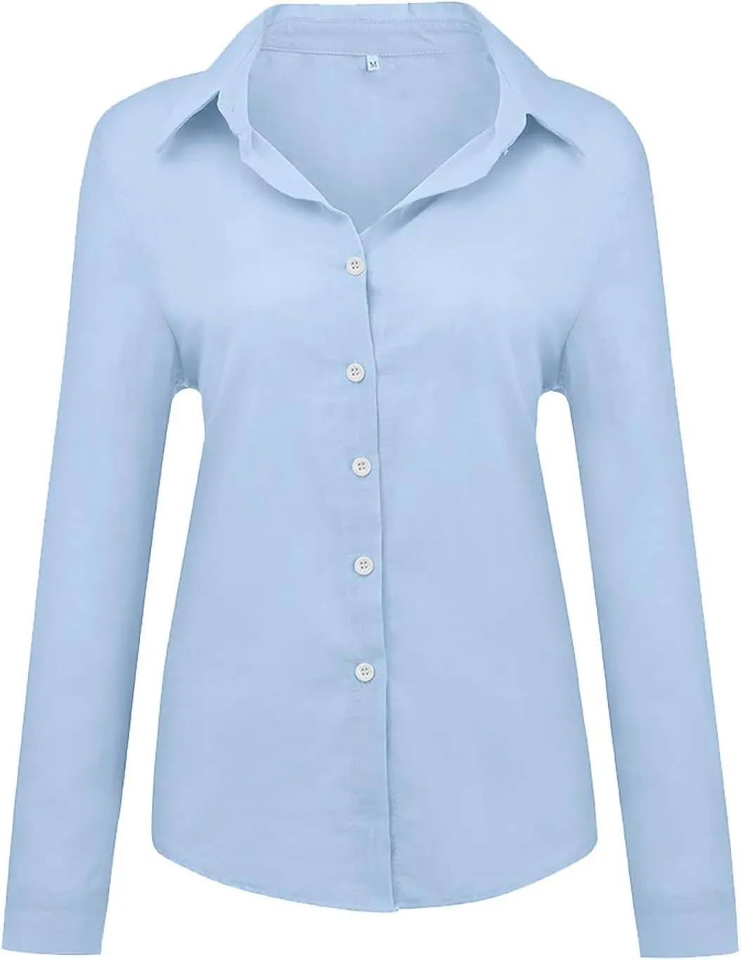 Linen Cotton Womens Short Sleeve Shirts Long Sleeves T Shirt Blouse Tops Spring Tops for Women Oversized Button Down