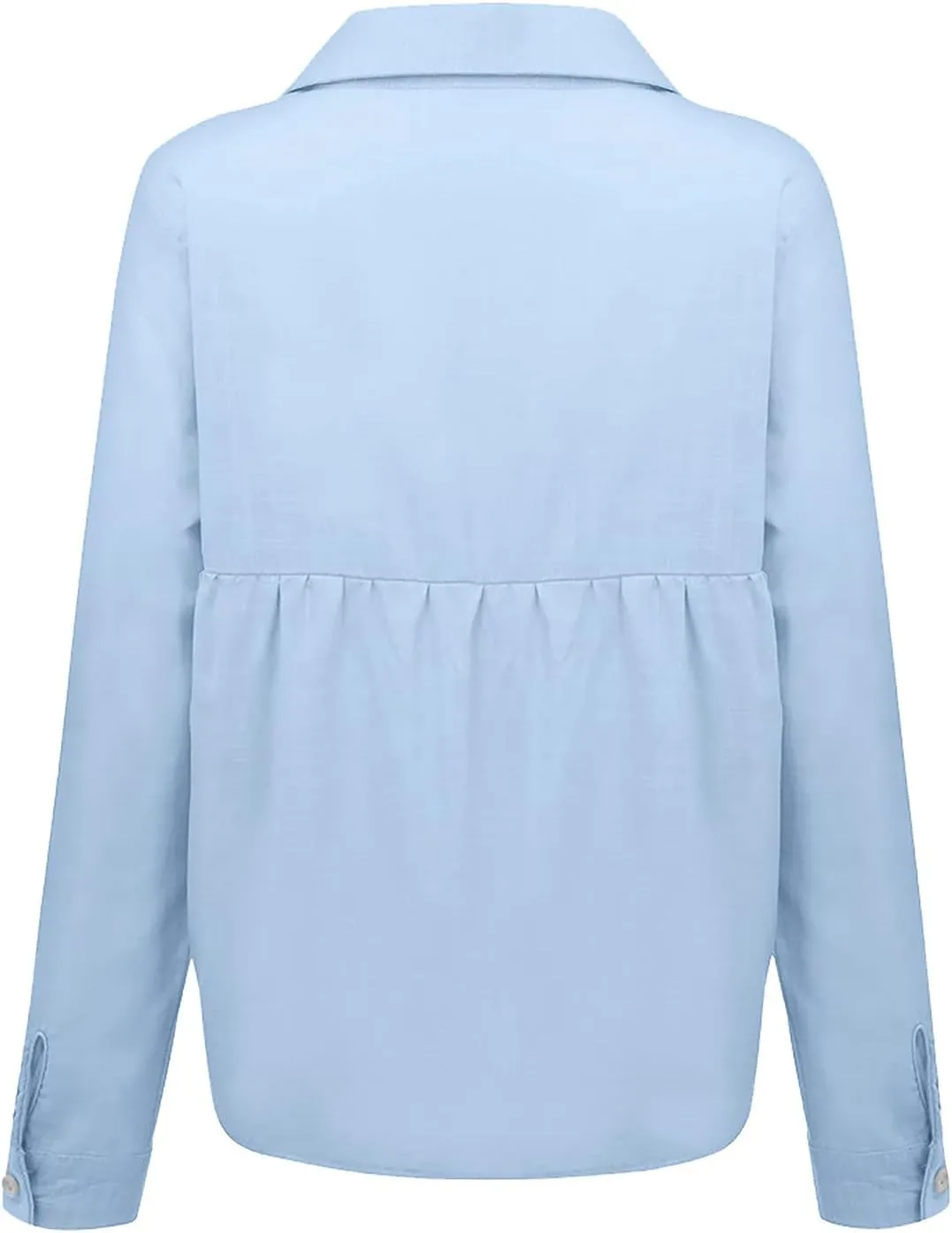 Linen Cotton Womens Short Sleeve Shirts Long Sleeves T Shirt Blouse Tops Spring Tops for Women Oversized Button Down