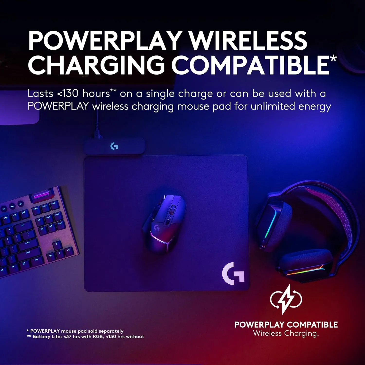 Logitech G502 X Plus Wireless Gaming Mouse - LIGHTSPEED Optical, LIGHTFORCE Switches, LIGHTSYNC RGB, HERO 25K Sensor for PC/Mac - Black