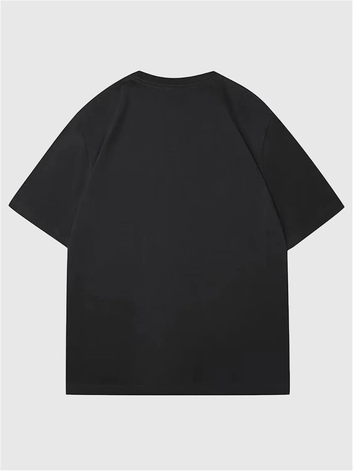 Men's Graphic Letter Print Tees Crewneck Short Sleeve Baggy Drop Shoulder Vintage T Shirts Streetwear