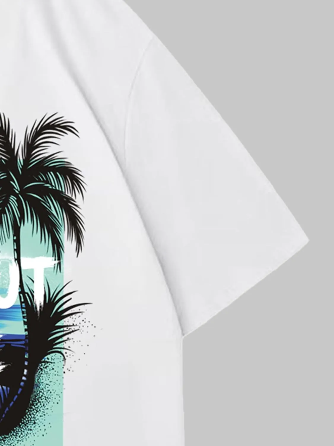 Men's Graphic Letter Print Tees Crewneck Short Sleeve Baggy Drop Shoulder Vintage T Shirts Streetwear
