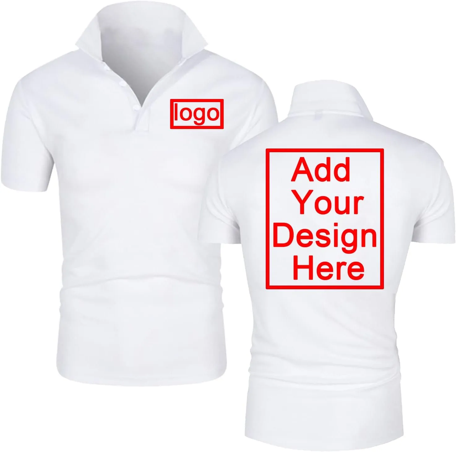 Men's Polo Shirts Custom T-Shirt Add Logo Text Golf Tennis Work Short Sleeve Shirt Personalized Tees