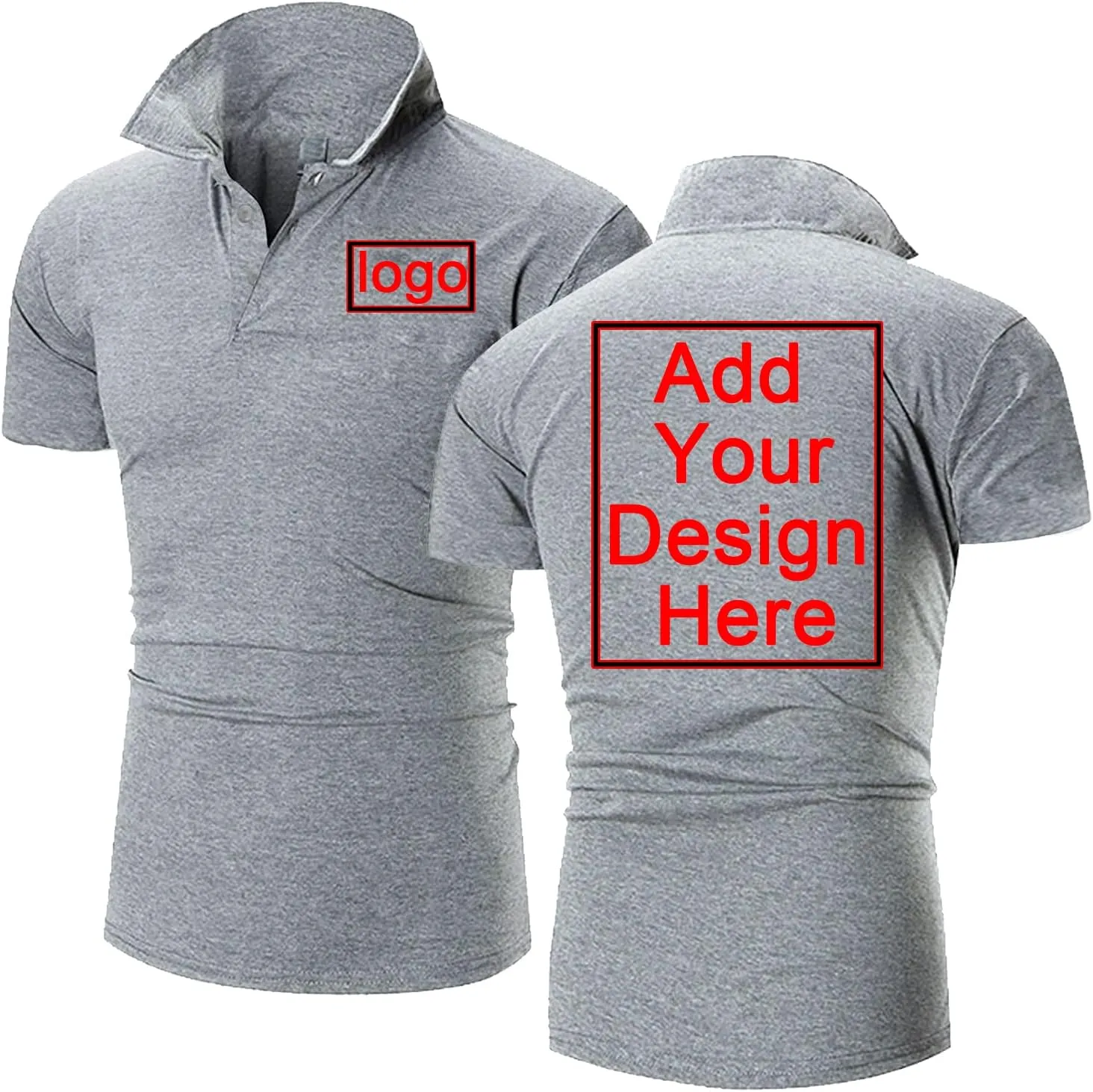Men's Polo Shirts Custom T-Shirt Add Logo Text Golf Tennis Work Short Sleeve Shirt Personalized Tees