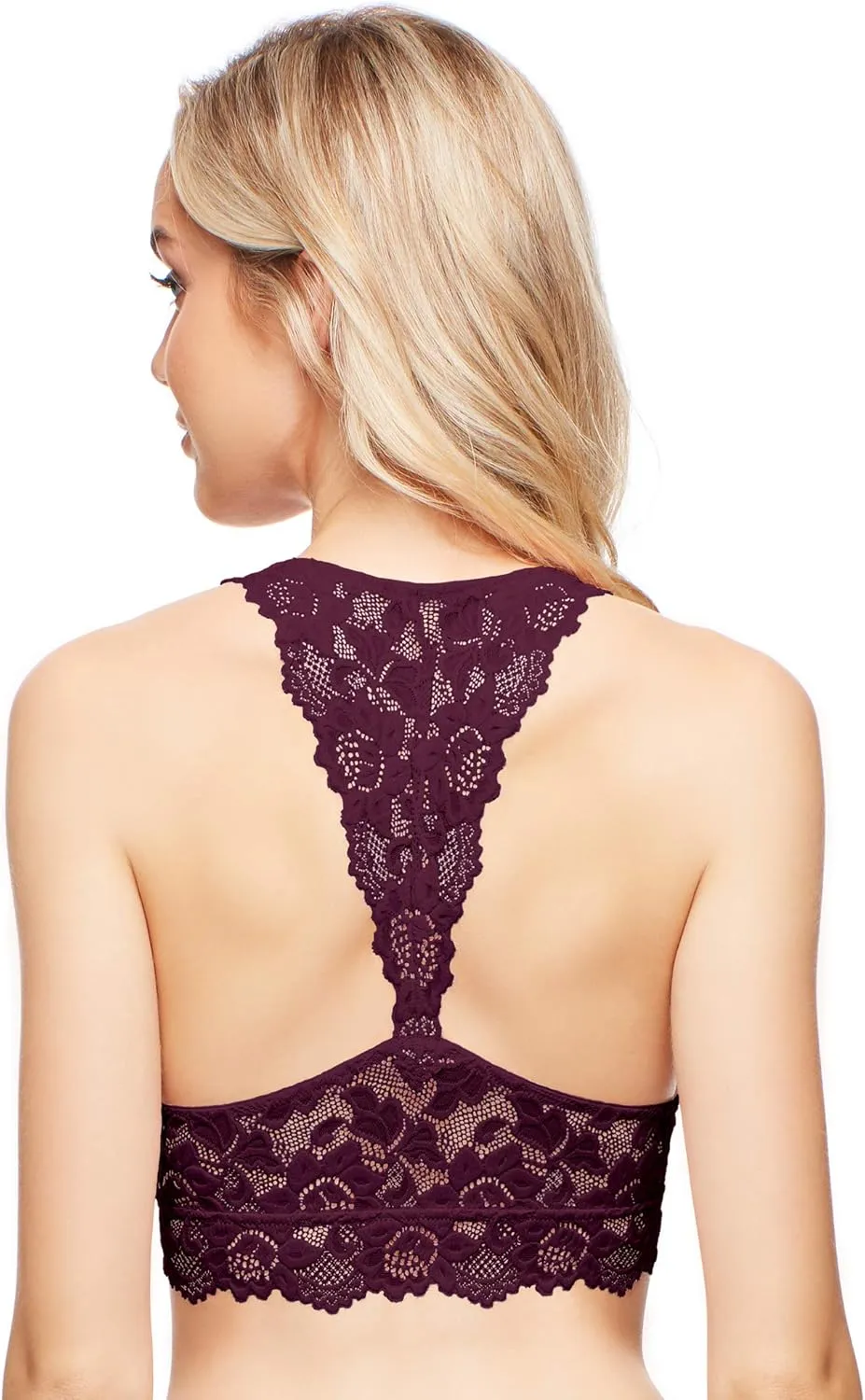 Mia Lace Bralette for Women, Unpadded and Unlined Wireless Bra, Perfect Racerback Everyday Lingerie
