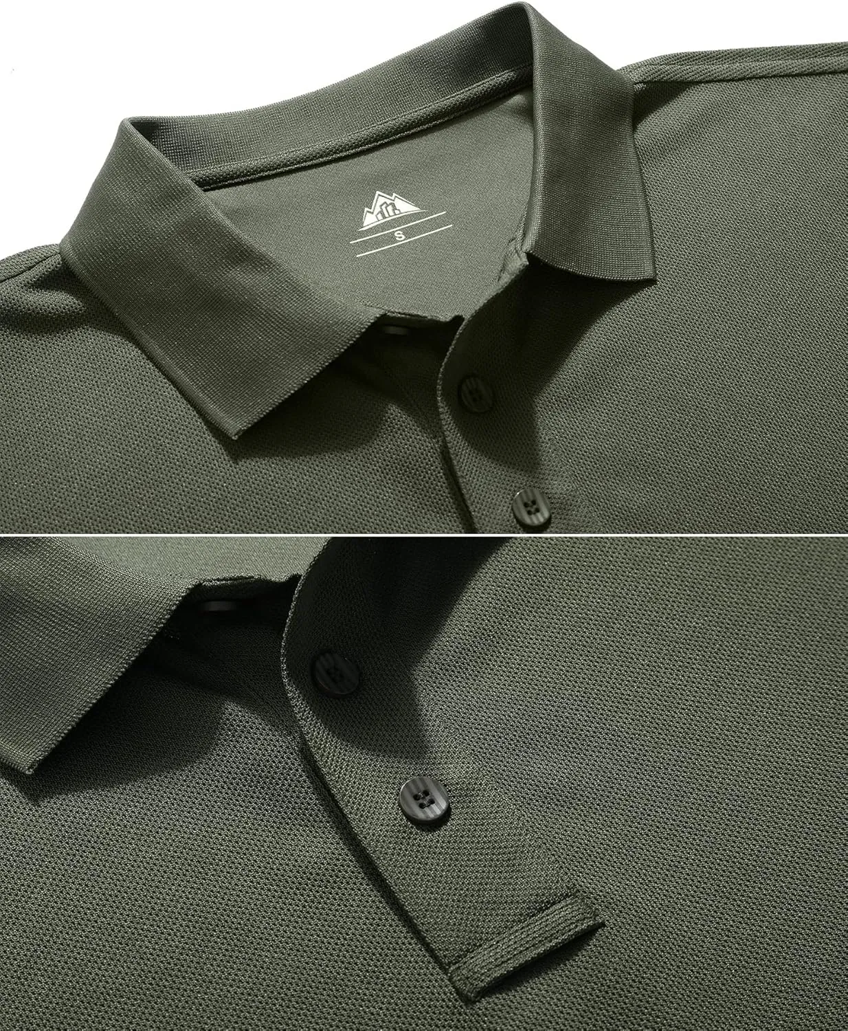 MOERDENG Men's Golf Polo Shirt Regular-fit Quick-Dry Performance Tactical Shirts Short and Long Sleeve Jersey Tennis Shirt
