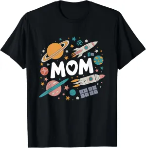 Mom Space Galaxy Mothers Day Birthday Family Matching T-Shirt