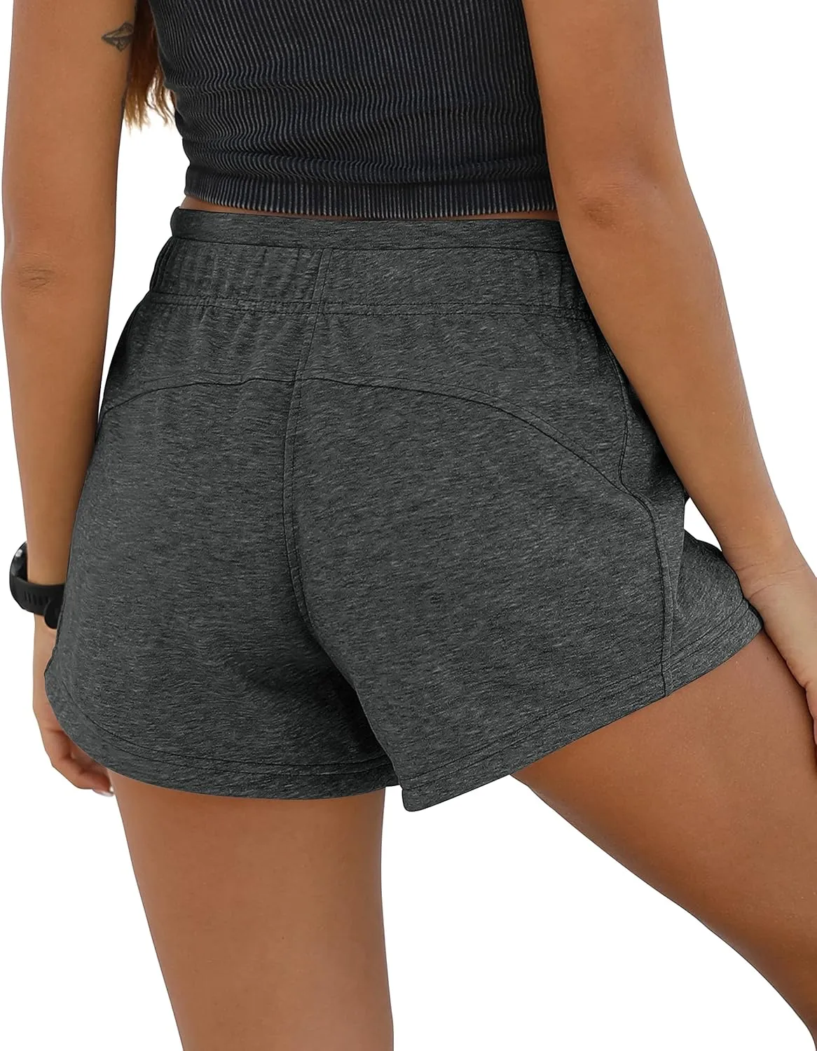 ODODOS Women's Sweat Shorts with Pockets Cotton French Terry Drawstring Summer Workout Casual Lounge Shorts