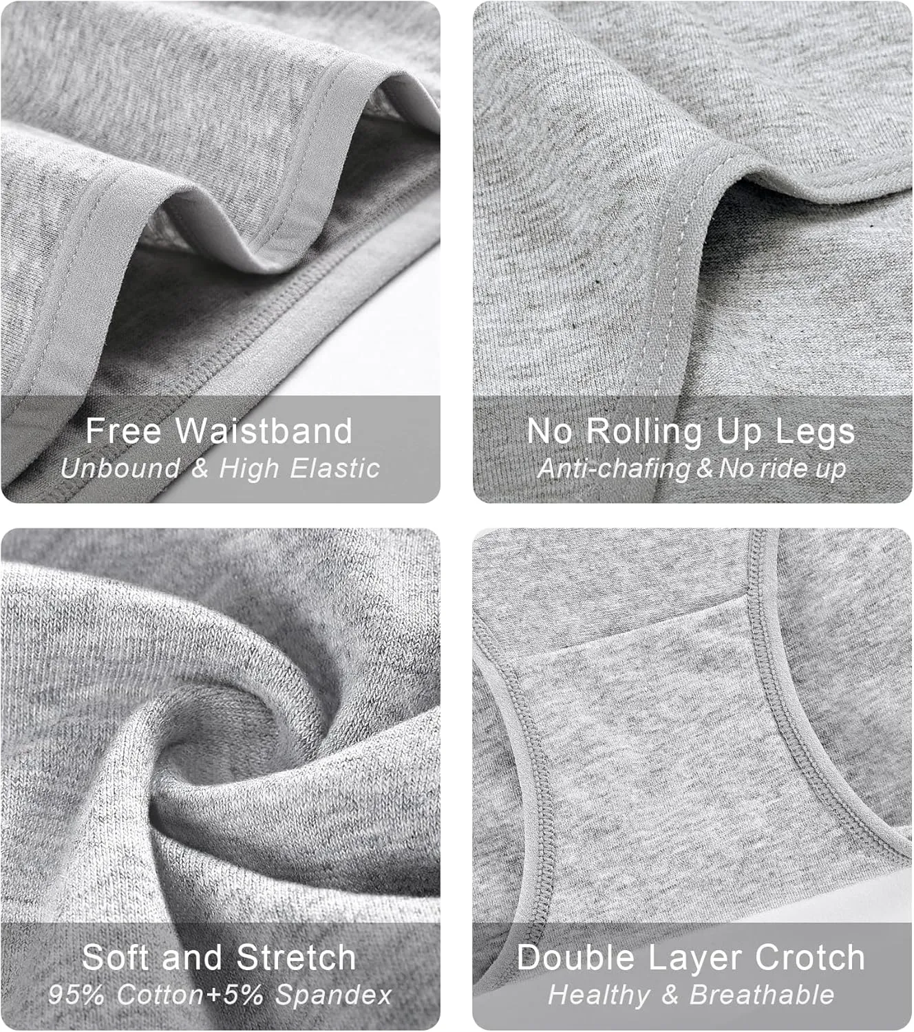 OLIKEME Womens Underwear Cotton Hipster Panties Low Rise No Show Briefs Soft Stretch Breathable Ladies Panties 6 Pack