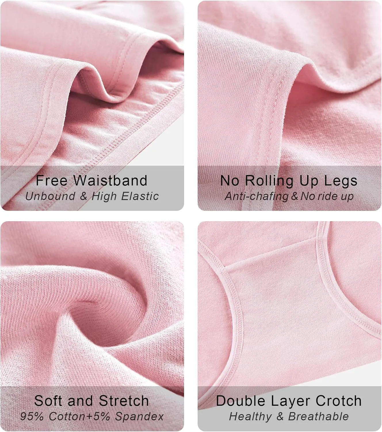 OLIKEME Womens Underwear Cotton Hipster Panties Low Rise No Show Briefs Soft Stretch Breathable Ladies Panties 6 Pack
